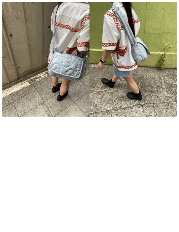 ★Archivepke★Puffy messenger bag★Dust pink★韓国★大人気★ Puffy messenger bag(Dust pink)_Archivépke